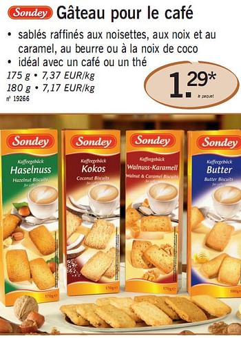 Produit Maison Lidl Gateau Pour Le Cafe En Promotion Chez Lidl