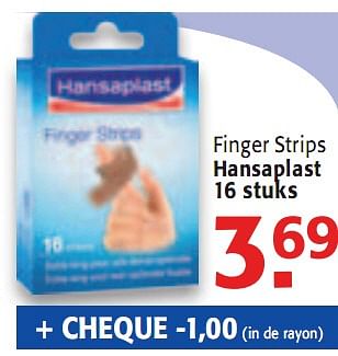 Promoties Finger Strips - Hansaplast - Geldig van 31/03/2010 tot 13/04/2010 bij Alvo