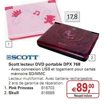 Lecteur dvd portable Scott