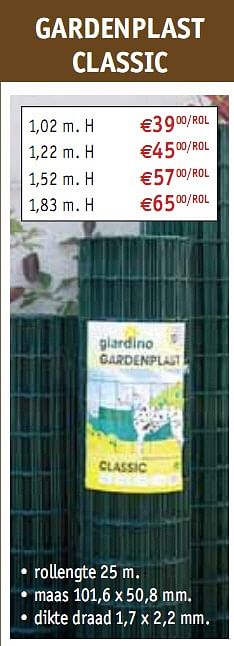 Promoties Gardenplast Classic - Gardenplast - Geldig van 01/04/2010 tot 30/04/2010 bij Bouwcenter Frans Vlaeminck