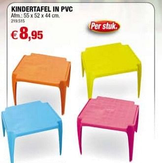 Promoties Kindertafel in pvc - Huismerk - Hubo  - Geldig van 07/04/2010 tot 30/06/2010 bij Hubo