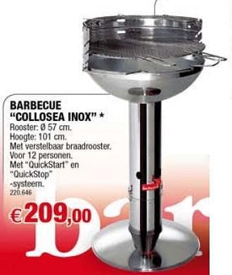 Promoties Barbecue collosea inox - Barbecook - Geldig van 07/04/2010 tot 30/06/2010 bij Hubo