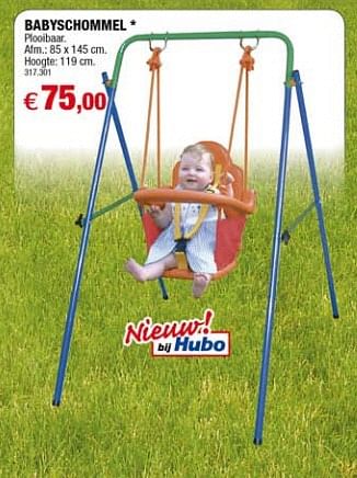Promotions Baby schommel - Produit maison - Hubo  - Valide de 07/04/2010 à 30/06/2010 chez Hubo