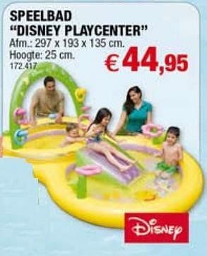 Promoties Speelbad disney playcenter - Disney - Geldig van 07/04/2010 tot 30/06/2010 bij Hubo