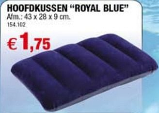 Promotions Hoofdkussen royal blue - Intex - Valide de 07/04/2010 à 30/06/2010 chez Hubo