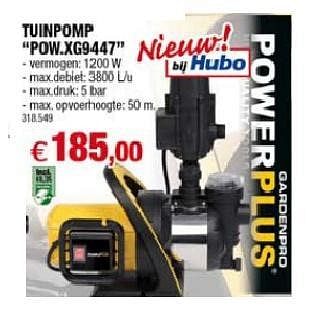 Promotions Tuinpomp - Powerplus - Valide de 07/04/2010 à 30/06/2010 chez Hubo