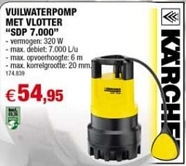 Promoties Vuilwaterpomp met vlotter - Kärcher - Geldig van 07/04/2010 tot 30/06/2010 bij Hubo