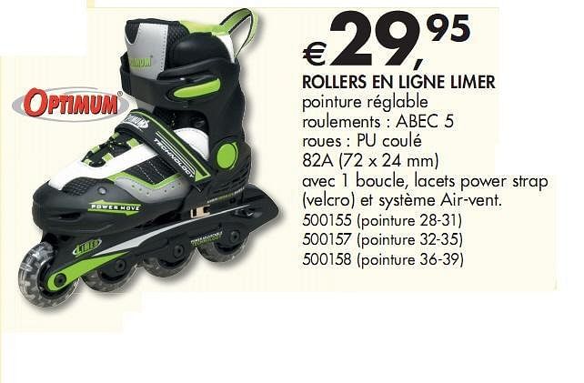 Optimum Rollers en ligne limer En promotion chez Dreamland