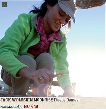 Promoties MOONRISE Fleece Dames - Jack Wolfskin - Geldig van 12/04/2010 tot 30/04/2010 bij A.S.Adventure