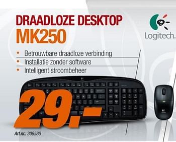 Promoties DRAADLOZE DESKTOP - Logitech - Geldig van 19/04/2010 tot 03/05/2010 bij Forcom