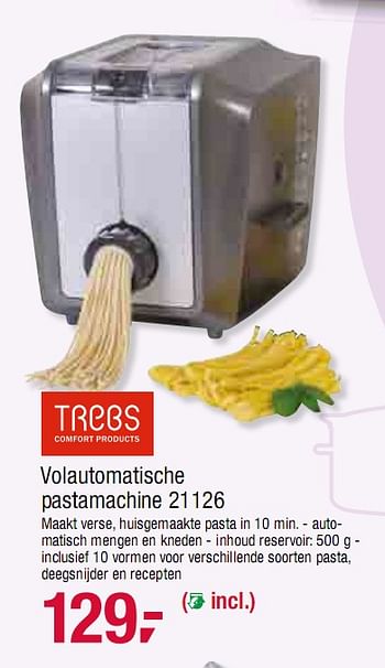 dorst Schrikken galop Trebs Volautomatische pastamachine - Promotie bij Makro