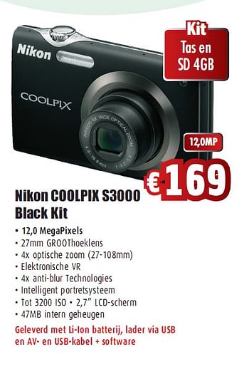 Promoties COOLPIX - Nikon - Geldig van 26/04/2010 tot 31/05/2010 bij Top Camera