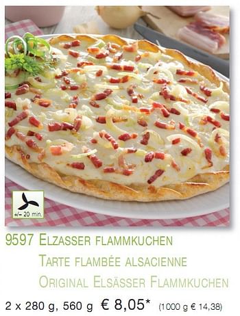 Promoties 9597 ELZASSER FLAMMKUCHEN - Huismerk - Eismann - Geldig van 26/04/2010 tot 08/05/2010 bij Eismann