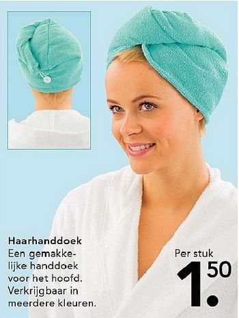 Aangepaste bijnaam discretie Huismerk - Blokker Haarhanddoek - Promotie bij Blokker