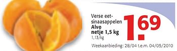 Promoties Verse eetsinaasappelen - Huismerk - Alvo - Geldig van 28/04/2010 tot 11/05/2010 bij Alvo