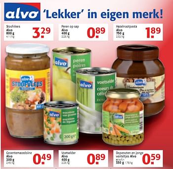 Promoties Peren op sap - Huismerk - Alvo - Geldig van 28/04/2010 tot 11/05/2010 bij Alvo