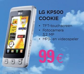 Promoties Lg kp500 cookie - LG - Geldig van 28/04/2010 tot 15/05/2010 bij ALLO Telecom