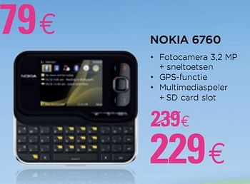 Promoties Nokia 6760 - Nokia - Geldig van 28/04/2010 tot 15/05/2010 bij ALLO Telecom