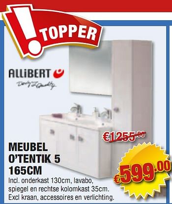 Promotions Meubel o’tentik 5 165cm - Allibert - Valide de 29/04/2010 à 12/05/2010 chez Cevo Market