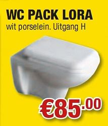 Promoties Wc pack lora - Sanitas - Geldig van 29/04/2010 tot 12/05/2010 bij Cevo Market
