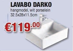 Promoties Lavabo darko - Huismerk - Cevo - Geldig van 29/04/2010 tot 12/05/2010 bij Cevo Market