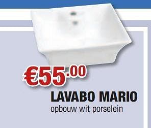 Promoties Lavabo mario - Huismerk - Cevo - Geldig van 29/04/2010 tot 12/05/2010 bij Cevo Market
