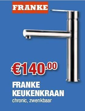 Promoties Franke keukenkraan - Franke - Geldig van 29/04/2010 tot 12/05/2010 bij Cevo Market