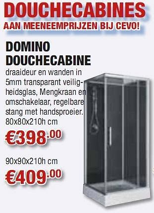 Promoties Domino douchecabine - Huismerk - Cevo - Geldig van 29/04/2010 tot 12/05/2010 bij Cevo Market