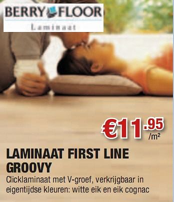 Promoties Laminaat first line groovy - Berry Floor - Geldig van 29/04/2010 tot 12/05/2010 bij Cevo Market