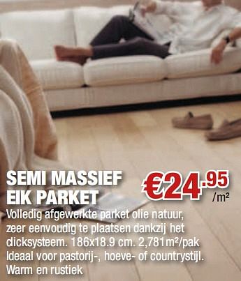 Promoties Semi massief eik parket - Huismerk - Cevo - Geldig van 29/04/2010 tot 12/05/2010 bij Cevo Market