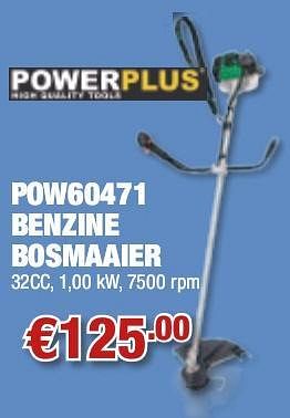 Promoties Benzine bosmaaier - Powerplus - Geldig van 29/04/2010 tot 12/05/2010 bij Cevo Market