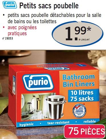 Produit maison Lidl Petits sacs poubelle En promotion chez Lidl