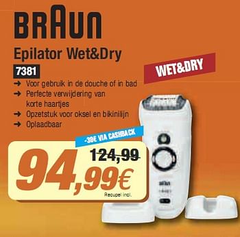 Promotions Epilator wet+dry - Braun - Valide de 03/05/2010 à 31/05/2010 chez Expert