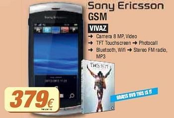 Promoties Gsm vivaz - Sony Ericsson - Geldig van 03/05/2010 tot 31/05/2010 bij Expert