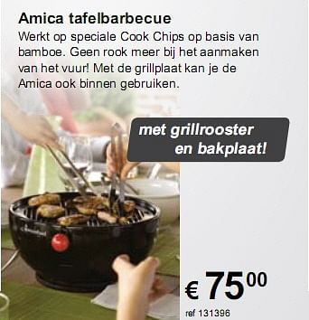 Promotions Amica tafelbarbecue - Produit maison - Free Time - Valide de 03/05/2010 à 31/05/2010 chez Freetime