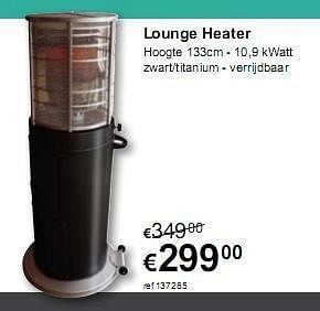Promoties Lounge heater - Huismerk - Free Time - Geldig van 03/05/2010 tot 31/05/2010 bij Freetime