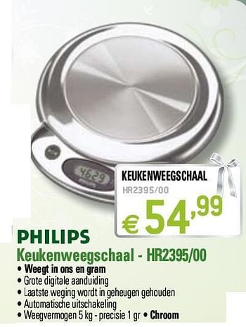 Gronden Losjes Ga op pad Philips Keukenweegschaal - Promotie bij Exellent