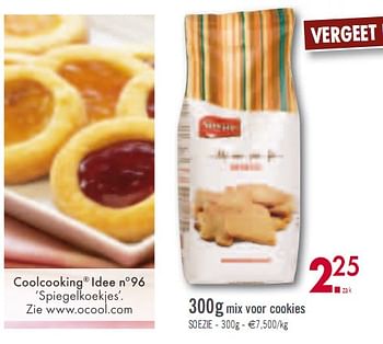 Promoties 300g mix voor cookies - Soezie - Geldig van 04/05/2010 tot 15/05/2010 bij O'Cool