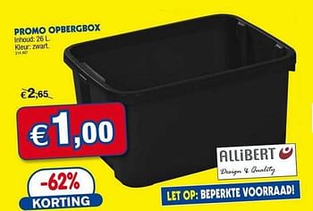 Promoties Promo opbergbox - Allibert - Geldig van 05/05/2010 tot 16/05/2010 bij Hubo
