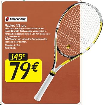 Promoties Racket ns pro - Babolat - Geldig van 05/05/2010 tot 22/05/2010 bij Decathlon