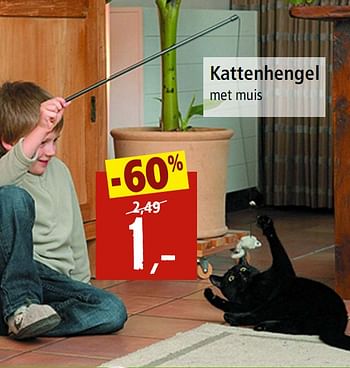 Promoties Kattenhengel met muis - Huismerk - Maxi Zoo - Geldig van 07/05/2010 tot 23/05/2010 bij Maxi Zoo