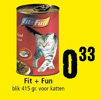 Promotions Blik 415 gr. voor katten - Fit + Fun - Valide de 07/05/2010 à 23/05/2010 chez Maxi Zoo