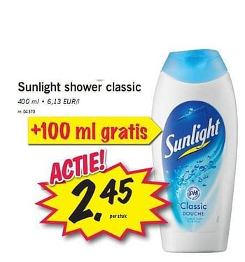 Promoties Shower classic - Sunlight - Geldig van 10/05/2010 tot 15/05/2010 bij Lidl
