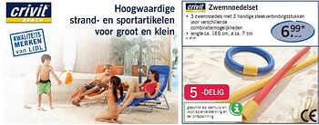 Promoties Zwemnoedelset - Crivit - Geldig van 10/05/2010 tot 15/05/2010 bij Lidl