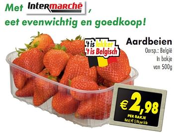 Promoties Aardbeien - Huismerk - Intermarche - Geldig van 11/05/2010 tot 16/05/2010 bij Intermarche