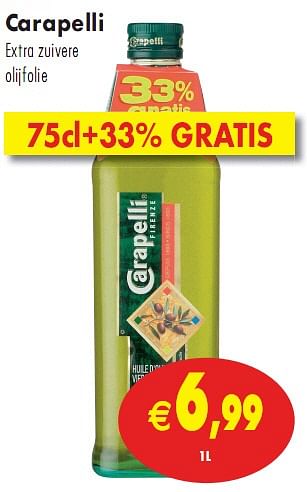 Promoties Extra zuivere olijfolie - Carapelli - Geldig van 11/05/2010 tot 16/05/2010 bij Intermarche