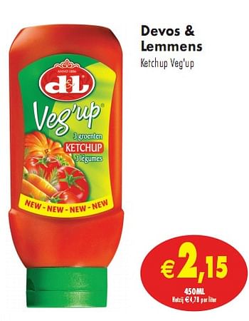 Promoties Ketchup vegup - d&L - Geldig van 11/05/2010 tot 16/05/2010 bij Intermarche