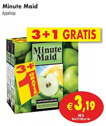 Promoties Appelsap - Minute Maid - Geldig van 11/05/2010 tot 16/05/2010 bij Intermarche