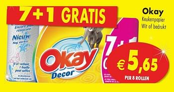 Promoties Keukenpapier wit of bedrukt - Huismerk - Okay  - Geldig van 11/05/2010 tot 16/05/2010 bij Intermarche