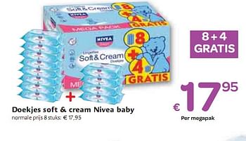 Promoties Doekjes soft + cream nivea baby - Nivea - Geldig van 12/05/2010 tot 18/05/2010 bij Carrefour